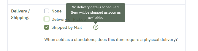 Enabling shipping at the product level